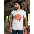 thumbnail image 2 of Quiet People Have Loudest Minds Hawking Science Quote Men White T-Shirt, Male x-Large, 2 of 4