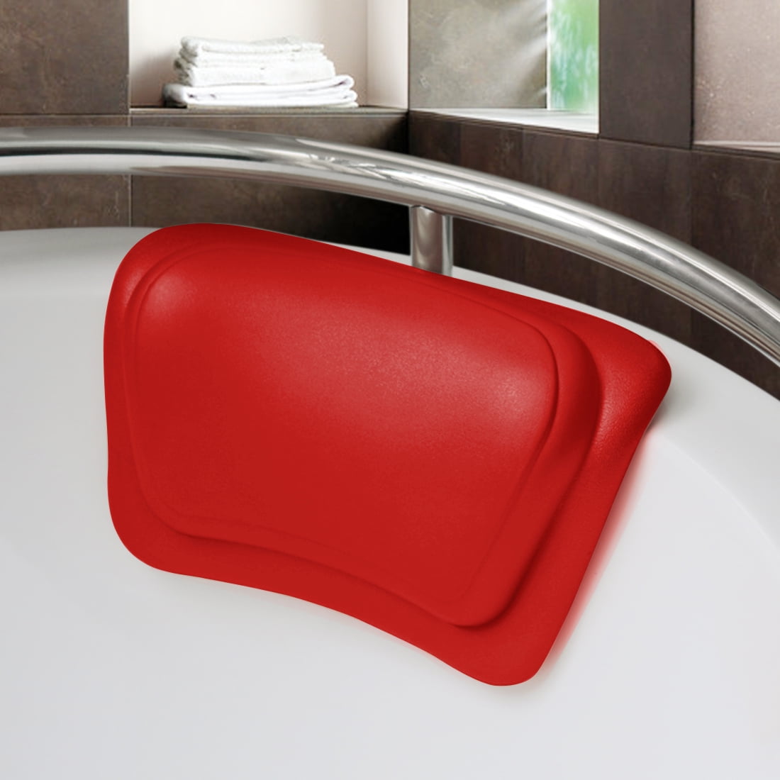 12" x 7.1" Neck Back Support Headrest Bath Tub Pillow Cushion
