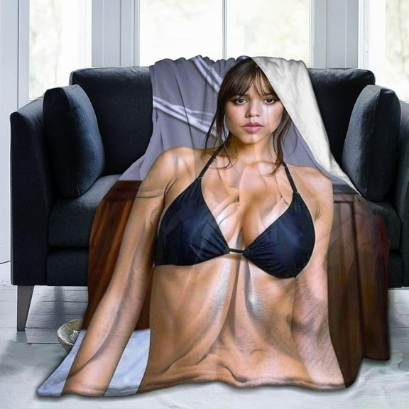 Jenna Ortega Blanket Anti-pilling Throw Blanket Plush Blanket Lightweight & Ultra-soft, Warm & Comfy Flannel Fleece Blanket for Couch, Bed, Sofa, 60x80