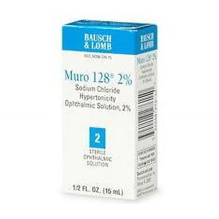 2 Pack - Bausch & Lomb Muro 128 Solution 2% 15mL Each