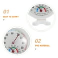 thumbnail image 3 of Shisuyan 2 Pcs Hygromètre Extérieur Rond PVC Blanc pour Mesure de Réfrigération et d'Humidité, 3 of 8
