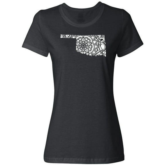 Inktastic Oklahoma Silhouette Mandala Women's T-Shirt