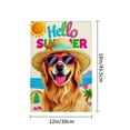 thumbnail image 4 of AMHNF Linen Garden Flag with Hello Summer Design for Spring Summer Home Outdoor Garden Yard Door Decor 12x18 inch, 4 of 5