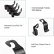 thumbnail image 3 of BRILLAR 4 ganchos negros para coche: asiento, almacenamiento, interior, reposacabezas, bolsa, 3 of 5