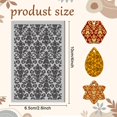thumbnail image 2 of Polymer Clay Texture Sheets Baroque Pattern Clay Texture Retro Pattern Rubber Clay Texture Mat Modeling Pad Texture Sheets for Polymer Clay Making Earrings Jewelry Colorful, 2 of 9