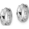 thumbnail image 2 of 14K White Gold D/C Hinged Hoop Earrings (9.13 X 9.4) Made In United States xy1260w, 2 of 5