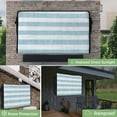 thumbnail image 2 of Outdoor TV Cover 48 to 50 Inches, Vintage Sky Blue Stripes Farmhouse Linen Texture Waterproof and Weatherproof TV Cover with Remote Control Pocket, Flat Screen TV Cover Protector for Outside TV, 2 of 6