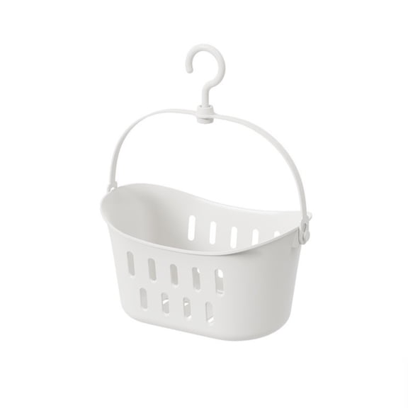 ZEMZYL Single Hook Hanging Basket PP Plastic Shower Caddy For Bathroom Toiletries Kitchen Storage No Punching