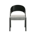 thumbnail image 3 of Armen Living Venus Polly 5-Piece Wood Dining Table and Chair Set in Black/Gray, 3 of 7