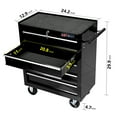 thumbnail image 2 of 5 Drawer Tool Chest, Tool Storage Cabinet for Garage Storage with 4 Wheels and Locking System, BLACK, 2 of 11