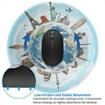 thumbnail image 4 of Disketp World Travel Small Mouse Pad 7.9x7.9 Inches,Washable Round Mousepad For Office Laptop Computer,Non-Slip Rubber Base Mouse Pads For Wireless Mouse, 4 of 9