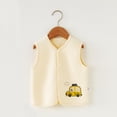thumbnail image 2 of XQYLOS Toddler Baby Boys Girls Winter Sleeveless Carton Vest Jacket Warm Coat Outerwear with Rabbit Car Giraffe Rocket Print Cozy Flece, 2 of 4