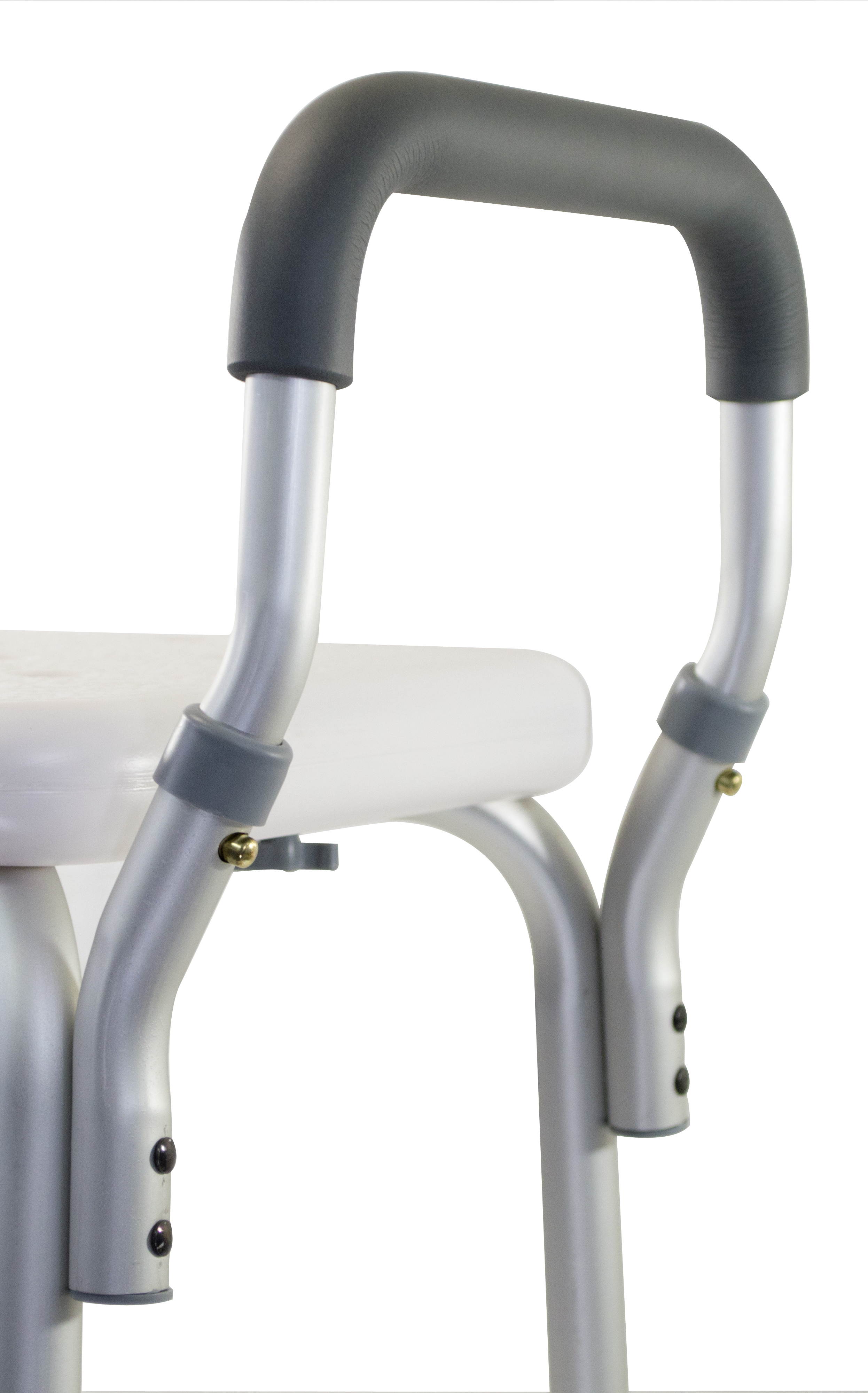 essential medical supply adjustable molded shower chair with arms & back