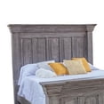 thumbnail image 3 of Benjara Siya Queen Size Bed, Clean Rustic Headboard and Footboard, Gray Finish, 3 of 5