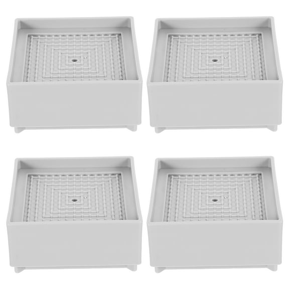 LITINKIMI Furniture Risers Grey 4Pcs 3.3X3.3X1.6In