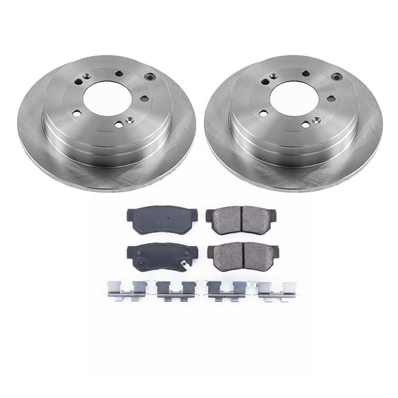 Ultimate Brakes Rear Ceramic Brake Pad and Rotor Kit with Hardware WM80705