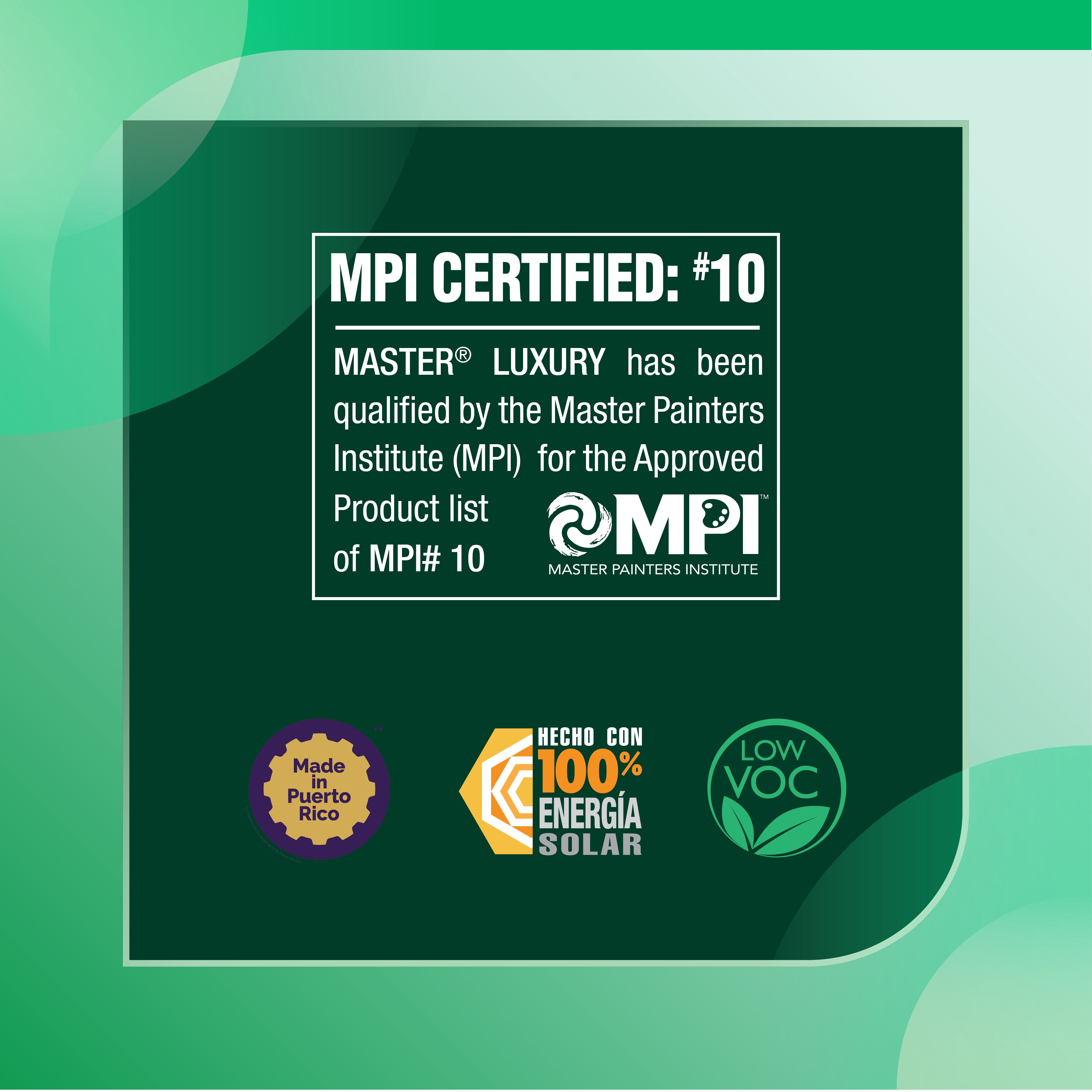 Master Luxury 3X Premium 100% Acrylic Paint Primer and One Coat Coverage Interior/ Exterior Semi Gloss White 5 gal