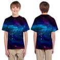 thumbnail image 3 of Gibobby Camisa De Invierno Camiseta Teen Girls Niños Niños Ropa casual Niños Tops Galaxy Print Boys Tops(Azul, 7-8 Años), 3 of 5