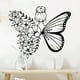 thumbnail image 4 of Murales de pared de hadas de flores, pegatinas de pared con mariposas, pegatinas de pared para niñas Ki, 4 of 5