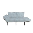 thumbnail image 2 of Flower Futon Couch, Abstract Summer Blooms Hand Drawn Nature Themed Composition Ornate Petals, Daybed with Metal Frame Upholstered Sofa for Living Dorm, Loveseat, Pale Blue Taupe, by Ambesonne, 2 of 4