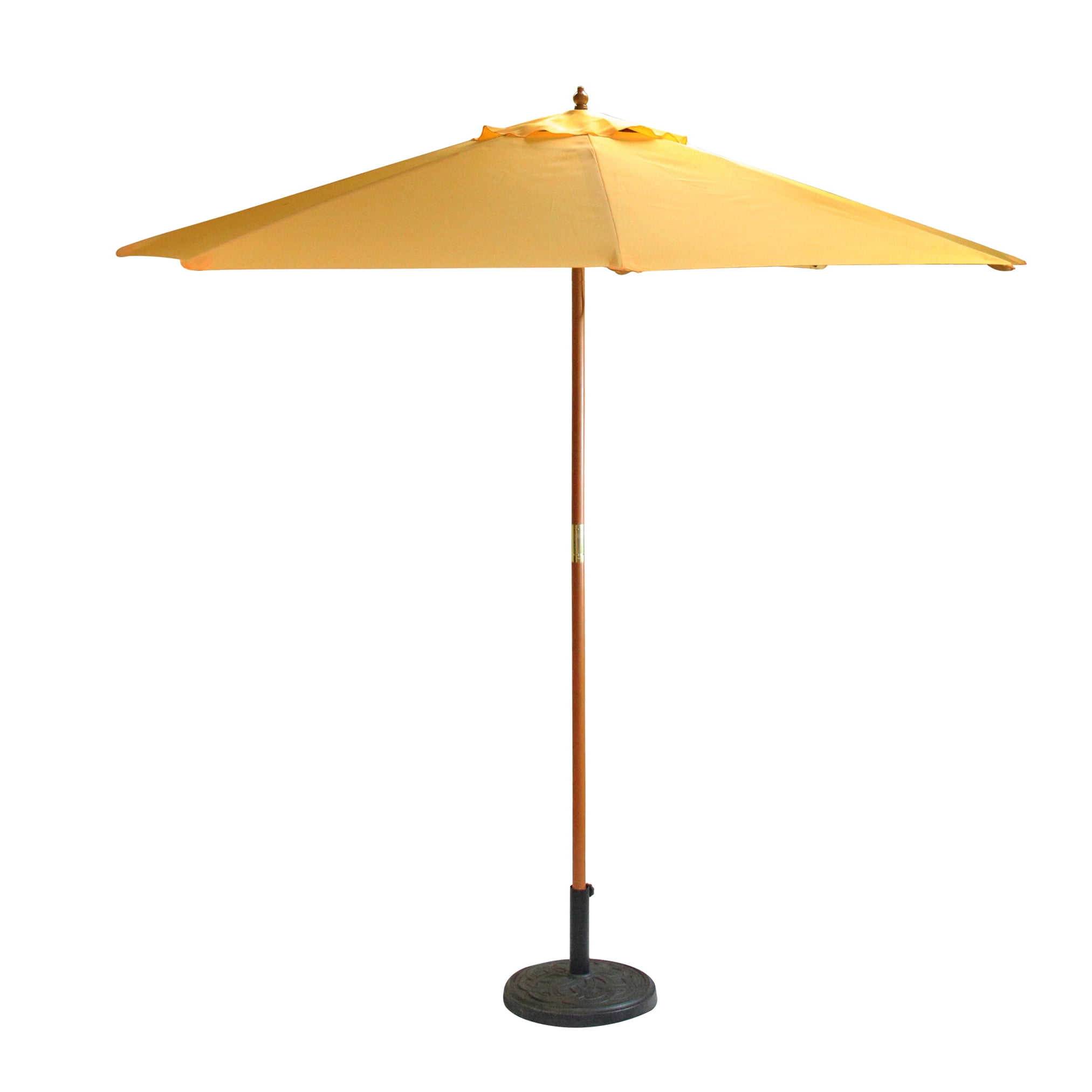 8' Outdoor Patio Market Umbrella Yellow and Cherry Wood Walmart Canada