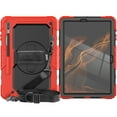 thumbnail image 2 of Dteck Case for Samsung Galaxy Tab S8 Plus 12.4 inch 2022 / S7 FE 12.4 inch 2021 & Tab S7 Plus 12.4" 2020 Tablet with Rotatable Kickstand&Hand Strap&Shoulder Strap&Screen Protector Case,Red, 2 of 8
