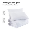thumbnail image 6 of Videri Home Flannel Sherpa Comforter Set All Season Hollow Fiber Fill (White, King), 6 of 7