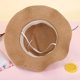 thumbnail image 5 of Sombrero de sol azul para niñas y niños, sombrero de paja de verano y bolsa con adorno de flores, conjunto de viaje para senderismo en la playa, 5 of 5