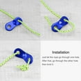 thumbnail image 5 of Uxcell 7mm Dia. 2 Hole Tent Cord Adjuster Aluminum Rope Tensioner Blue 12 Pack, 5 of 5