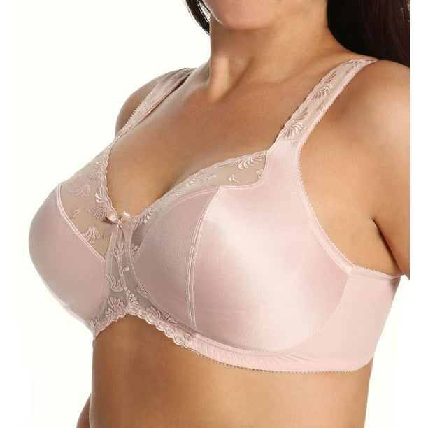 Women's Elila 1515 Jacquard Front Close Wireless Softcup Bra (Nude 36G)