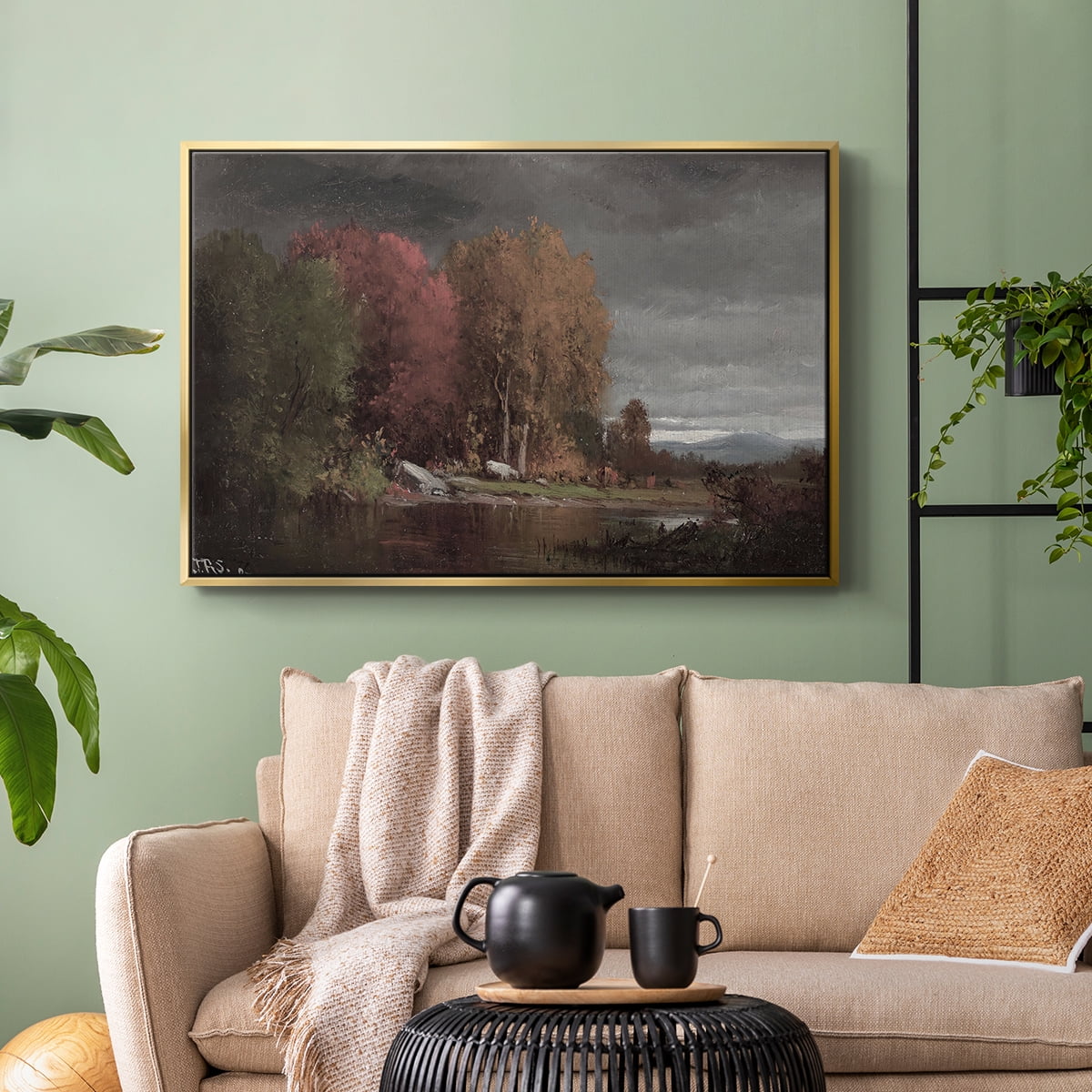 Vintage Landscape-CCCXXVII By Wexford Home Framed in Gold Wood Gallery Wrapped Canvas 17 in. x 25 in.