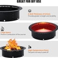 thumbnail image 4 of Garvee 36" Fire Pit Ring with Hollow Pattern, Heavy Duty Steel Round Fire Ring Liner for Patio & Backyard Use, 4 of 8
