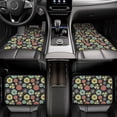 thumbnail image 7 of Yiaed Daisies Flowers Print Carpet Floor Mats for Cars, Auto Accessories Front & Rear Car Floor Mats Car Floor Foot Mat Sets of 4 Pieces, 7 of 7
