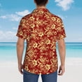 thumbnail image 5 of Mens Hawaiian Shirts Casual Short Sleeve Button Down Shirt Summer Beach Shirts, 5 of 8