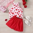 thumbnail image 3 of WOYY Big Girls Outfits Halter Floral Tank Top Shorts Summer Clothes Set, Sizes 9-10Y, 3 of 6