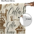 thumbnail image 6 of Coffee Kitchen Curtains,Coffee Theme Vintage Style Polyester Fabric Window Treatments for Bedroom Living Room Café Rod Pocket Window Drapes 2 Panels Set,Total Size 42 x 54 Inch, 6 of 6