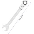 thumbnail image 2 of 24mm(15/16") Flex-Head Ratcheting Combination Wrench Metric 72 Teeth 12 Point Ratchet Box Ended and Open End Spanner Tools, Flexible Head Gear Wrench, Heat-Treated CR-V, 2 of 7