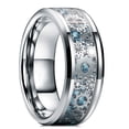 thumbnail image 1 of Anillo de fibra de carbono para boda de tungsteno con borde biselado de ranura de Color dorado de 8mm para hombre, anillo de acero inoxidable con rueda de engranaje Punk para hombre Tan Jianjun unisex, 1 of 2