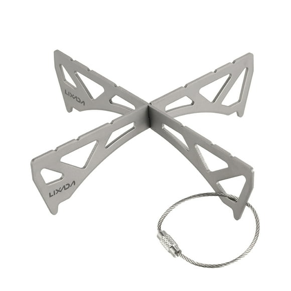 Lixada Lightweight Titanium Camping Stove Stand by Lixada - Compact MSR Support for Backpacking, Fishing, BBQ, and Picnics - Durable and Portable Cooking Accessory