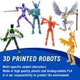 thumbnail image 2 of T13 3D Action Figure Set (Assembly Completed), 3D Printed Multi-Jointed, Titan 13 Action Figures, Multi-Articular Lucky Mobile Robot Nova T-13,Desktop Decorations for Game Lovers Toys (Purple/Green), 2 of 6