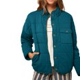 thumbnail image 3 of CILENON Long Cardigans for Women Trendy Womens Lightweight Quilted Jacket Button Long Sleeve Stand Collar Warm Winter Coat (Blue,S), 3 of 6