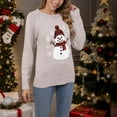 thumbnail image 7 of PFRNLF Ugly Christmas Sweaters for Women Soft Holiday Long Sleeve Crewneck Xmas Snowman Knit Sweaters, 7 of 7