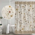thumbnail image 4 of Vintage Spring Floral Shower Curtain Set - Extra Long 72" x 96" Washable Bathtub Curtain with 12 Hooks, Farmhouse Botanical Rustic Waterproof Fabric Stall Shower Curtains for Bathroom/Bathtub Décor, 4 of 6