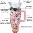 thumbnail image 5 of Poodle Tumbler Poodle Gifts 40 OZ 3D-Printed Insulated Cup Dog Lover Gift Travel Mug with Dogs Patterns and Vintage Florals(One Tumbler Included), 5 of 6