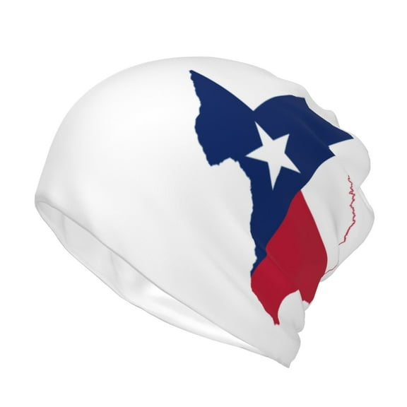 Multifunction Beanie Hat Texas Flag Map Beanie Hat Scarf Stretch Skull Cap For Women Men
