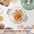 thumbnail image 5 of Davivy 5QT Enameled Cast Iron Dutch Oven Pot, Round Sourdough Bread Oven for Sourdough, Bread Pan with Sealing Lid & Dual Handles, Green, 5 of 10