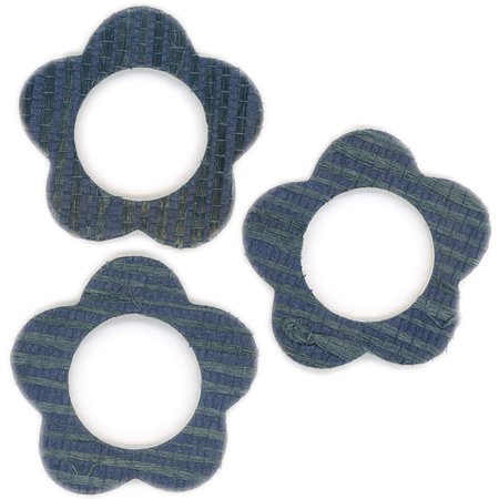 Cardstock Mini Frames 1.75" 3/Pkg-Denim - Daisy, 1" Opening