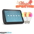 thumbnail image 1 of Combo Amazon Alexa Echo Show 8 con pantalla de 8 Pulgadas + 2 Focos Inteligentes, 1 of 1