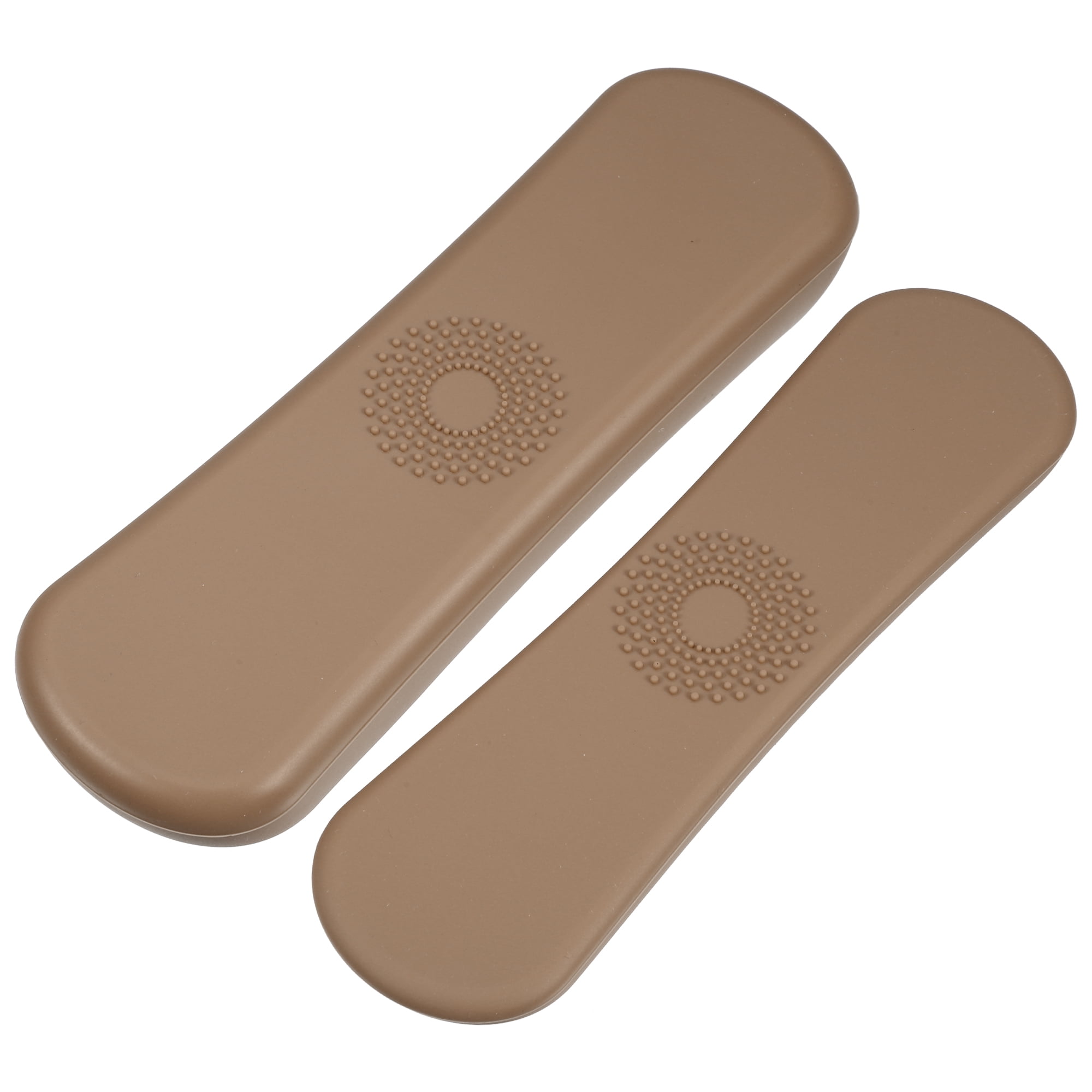 Unique Bargains 2Pcs Travel Makeup Bag Makeup Organizer Bag Silicone Portable Brown