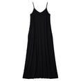 thumbnail image 3 of StSilkitty Plus Size Maxi Dresses for Womens Solid Color Adjustable Spaghetti Strap Sleeveless V Neck Long Sundresses, 3 of 5